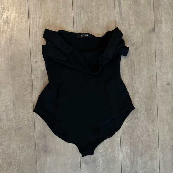 ANGL Black bodysuit women’s size Medium - Picture 16 of 16